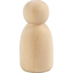 Corps de figurine en bois, Ovale, H : 6 cm, 5 pi&egrave;ces/ 1 Pq.