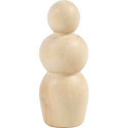 Corps de figurine en bois, Forme de sablier, H : 7,5 cm, 5 pi&egrave;ces/ 1 Pq.
