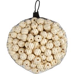 Perle en bois, d 20 mm, diamètre intérieur 4 mm, naturel, 200 pièces/ 1 Pq.