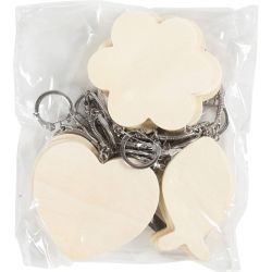 Porte-clés avec pendentif en bois