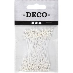 Étamines de Fleurs, L : 6,4 cm, d 2 mm, nacré, 100 pièces/ 1 Pq.