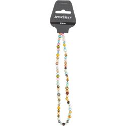 Perles d’eau douce, dim. 5-6 mm, diamètre intérieur 0,5 mm, 40 cm/ 1 Pq.