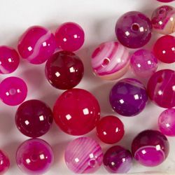 Perles de pierres d'agate