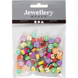 Perles Figurines, Fruit, d 10 mm, diamètre intérieur 1,5 mm, 60 pièces/ 1 Pq.