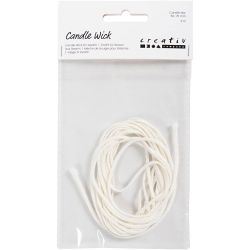 Mèche de bougie pour stéarine, Convient aux bougies moulées d’un diamètre de 50 à 70 mm , 100 gr, 3 m/ 1 Pq.
