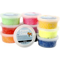Foam Clay&reg;, ass. de couleurs, 10x35 gr/ 1 Pq.