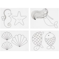 Feuilles de plastique thermorétractable avec motifs