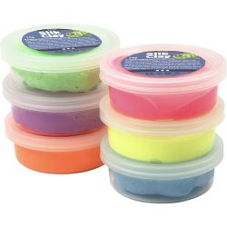 Silk Clay&reg;, couleurs n&eacute;ons, 6x14 gr/ 1 Pq.