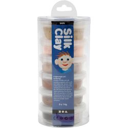 Silk Clay&reg;, Couleurs peau, 6x14 gr/ 1 Pq.