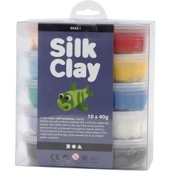Silk Clay&reg;, Basic 1, ass. de couleurs, 10x40 gr/ 1 Pq.