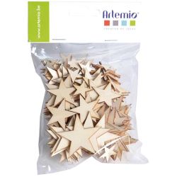 Étoiles en bois à décorer