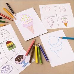 Mini Kit DIY Dessin, Gourmandises, 1 Pq.
