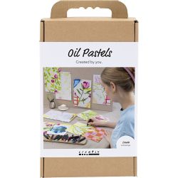 Kit DIY Pastels &agrave; l&rsquo;Huile, Fleurs, ass. de couleurs, 1 Pq.