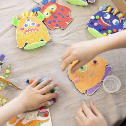 Kit DIY Décoration, Monstres, multicolore, couleurs Joyeuses, Couleurs vives, 1 Pq.