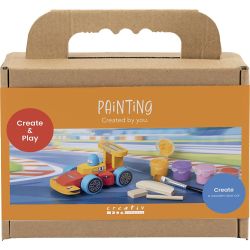 Mini Kit DIY Peinture, Voiture de course, multicolore, 1 Pq.
