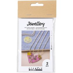 Mini Kit DIY Bijoux, Colliers d&rsquo;amiti&eacute; en plastique thermor&eacute;tractable, 1 Pq.