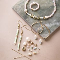 Mix Créatif pour Bijoux, Perles d'eau douce, ca. 1100+ pièce, couleurs pastel, 1 Pq.