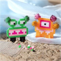 Mini Kit DIY Perles à Repasser, Monstre, ass. de couleurs, 1 Pq.