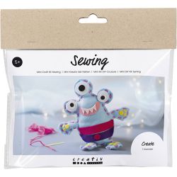 Mini Kit DIY Couture, Monstre en feutre, ass. de couleurs, 1 Pq.