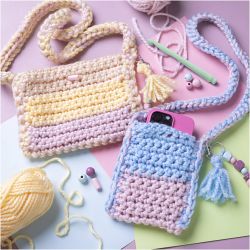 Kit de Démarrage DIY Crochet, Sacs, ass. de couleurs, 1 Pq.