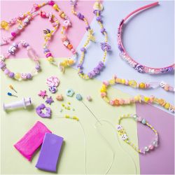 Kit DIY Bijoux pour enfants, ass. de couleurs, 1 Pq.