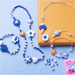 Mini Kit DIY Bijoux, Fleurs, ass. de couleurs, 1 Pq.