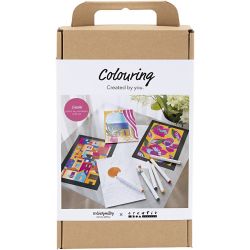 Kit DIY Coloriage, Peindre par num&eacute;ros, feutres, 1 Pq.