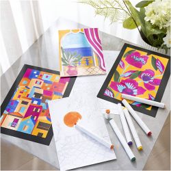 Kit DIY Coloriage, Peindre par num&eacute;ros, feutres, 1 Pq.
