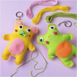 Mini Kit DIY Couture, Grenouille et peluche, ass. de couleurs, 1 Pq.