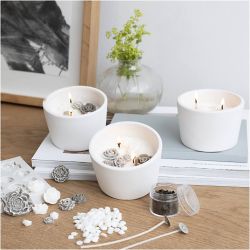 Kit DIY Fabrication de Bougies, Rose, beige, blanc, crème, 1 Pq.