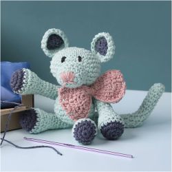 Kit DIY Amigurumi, Souris, mint, 1 Pq.