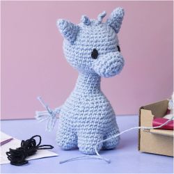 Kit DIY Amigurumi, Girafe, bleu clair, 1 Pq.