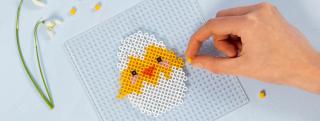 Des motifs de Pâques en perles à repasser