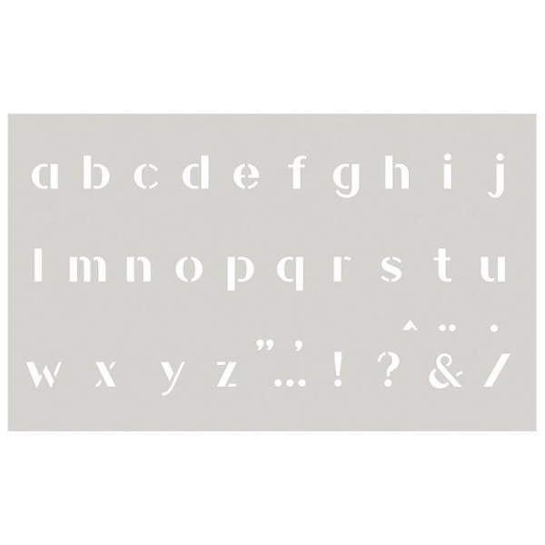 Pochoir 12 x 20 cm - Alphabet minuscule n°1 - Photo n°1