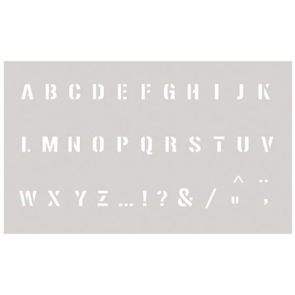 Pochoir 12 x 20 cm - Alphabet majuscule n°2 - Photo n°1