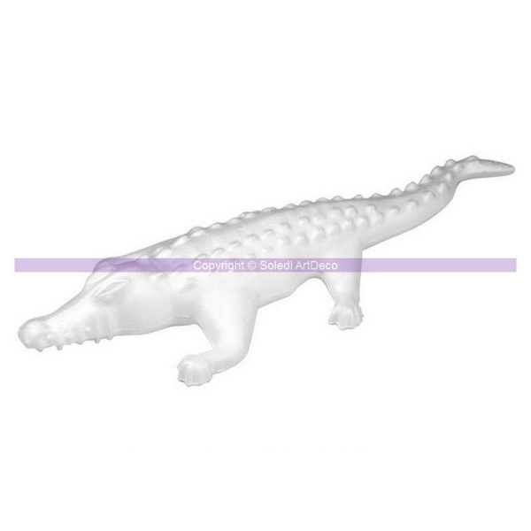 Crocodile en polystyrène, longueur 26 cm - Photo n°1