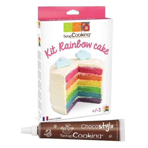 Kit Rainbow Cake + 1 Stylo chocolat - Photo n°1