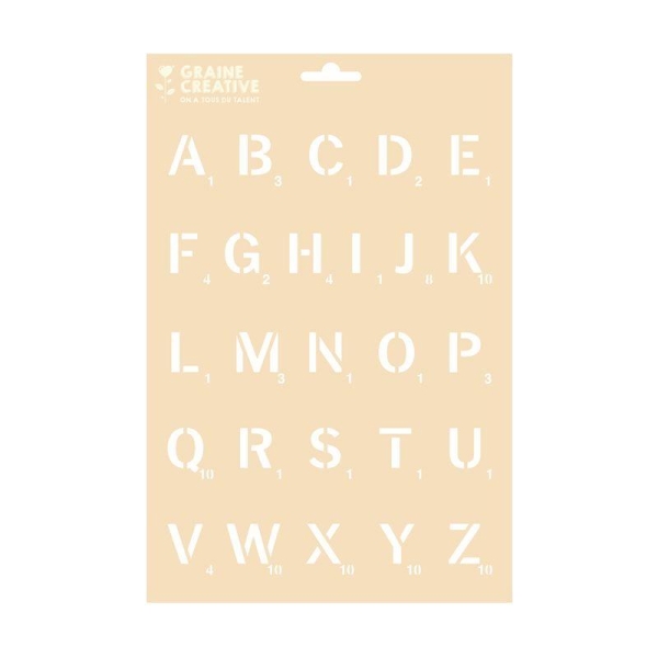 Pochoir A4 - Alphabet Scrabble - Photo n°1