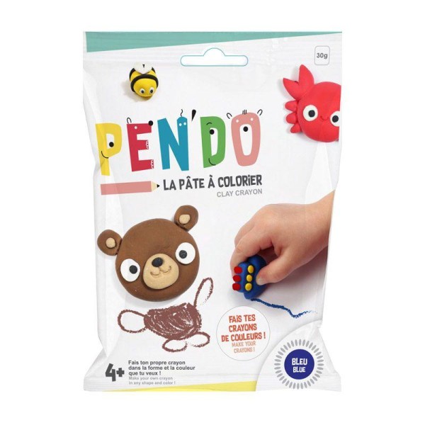 Pâte Pen'do bleu 30 g - Fabriquer ses crayons de couleurs - Photo n°1