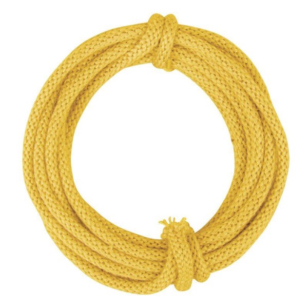 Tube tricoté avec fil, jaune, 3 m - Photo n°1