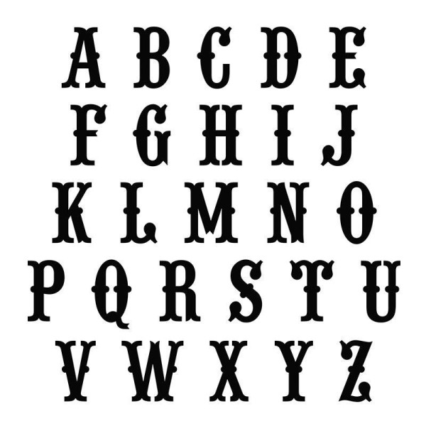 Matrice de découpe Alphabet vintage 2,9 cm - Photo n°1