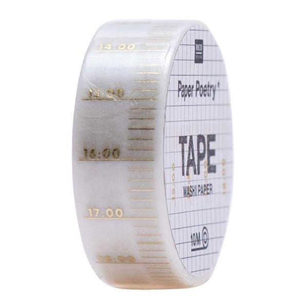 Masking tape Heures blanc & doré - Photo n°2