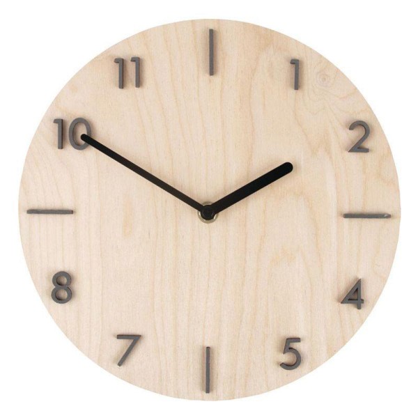 Horloge bois Ø 25 cm avec chiffres bois à monter - Sporty - Photo n°2