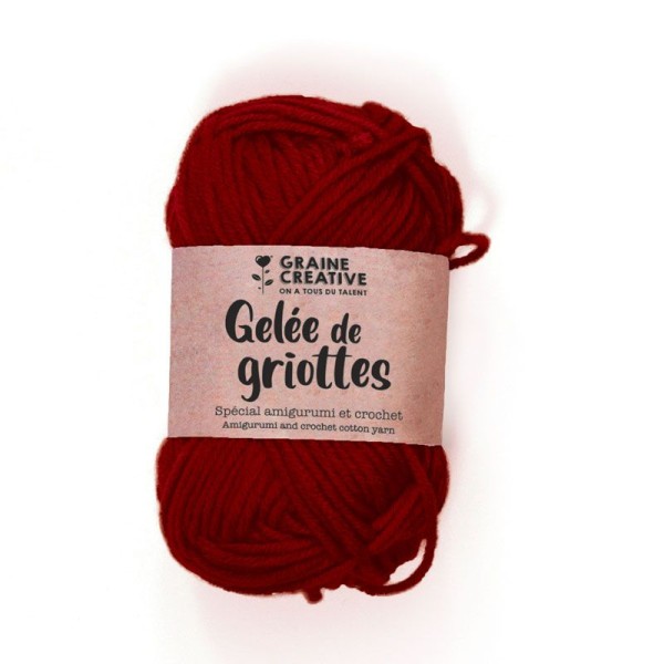 Fil de coton spécial crochet et amigurumi 55 m - rouge bordeaux - Photo n°1