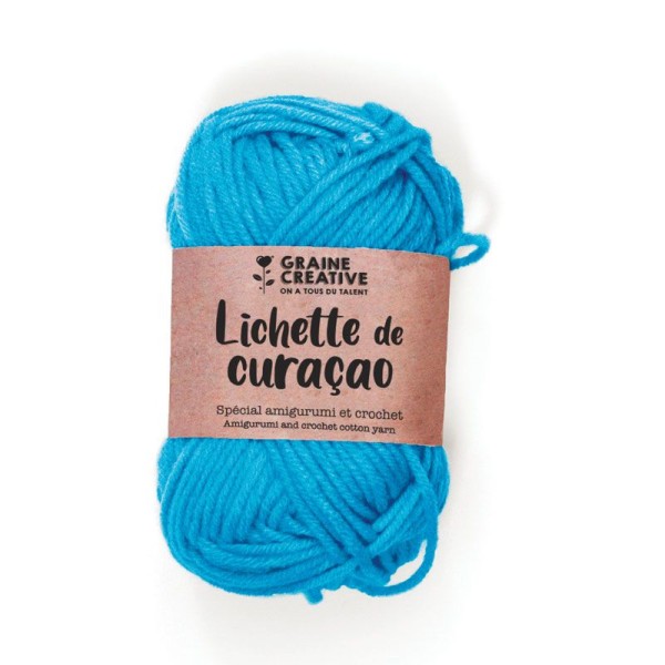Fil de coton spécial crochet et amigurumi 55 m - turquoise - Photo n°1