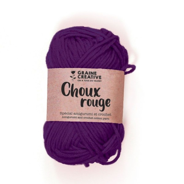 Fil de coton spécial crochet et amigurumi 55 m - violet - Photo n°1