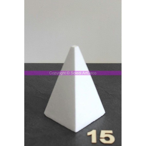 Pyramide 4 faces de 15 cm, polystyrène pro haute densité, 25 kg/ m3 - Photo n°1