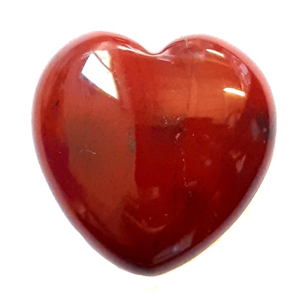 Petit coeur poli en jaspe rouge 3cm diamètre - 15gr - Photo n°1