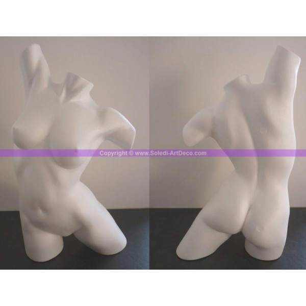 Buste Mannequin femme de 80 cm de haut en polystyrène plein, Torse en styro densité su - Photo n°1