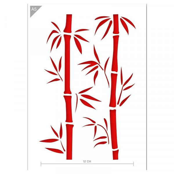 Pochoir A5 - Motif Branches de bambou - Qbix - Photo n°2